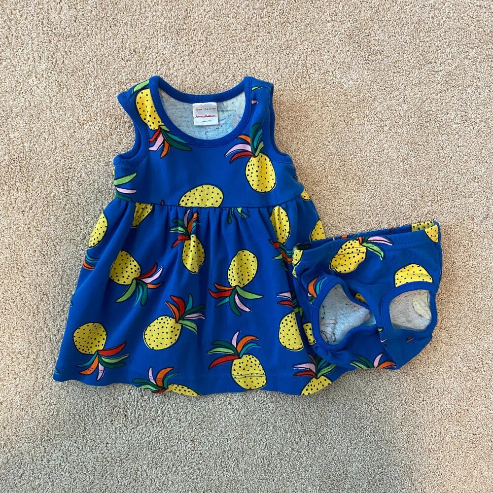 Hanna Andersson Blue Pineapple Dress